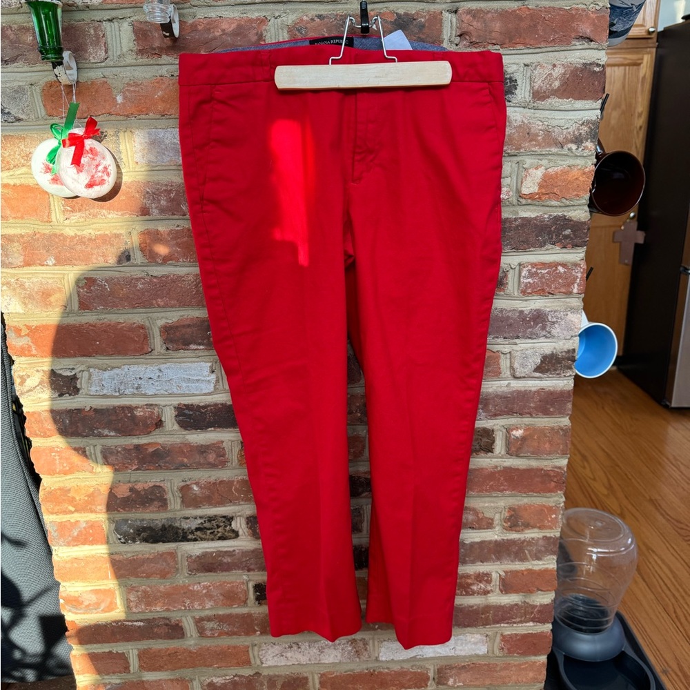 Banana Republic Bright Red Ankle Cropped Pants
